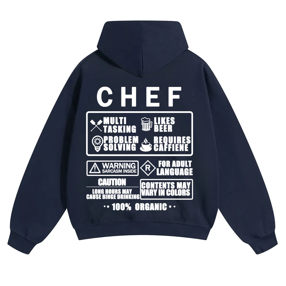 Chef Solid Color Hoodie Customscool