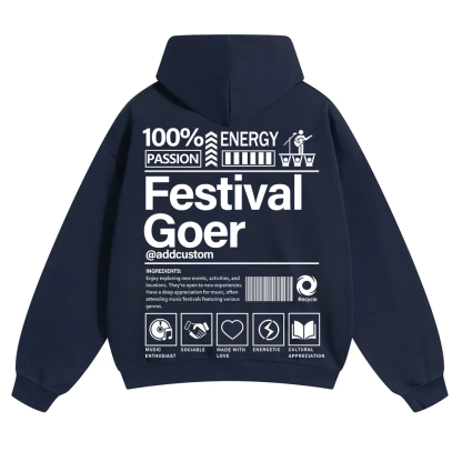 Festival Goer Custom Unisex Solid Color Hoodie wearishow
