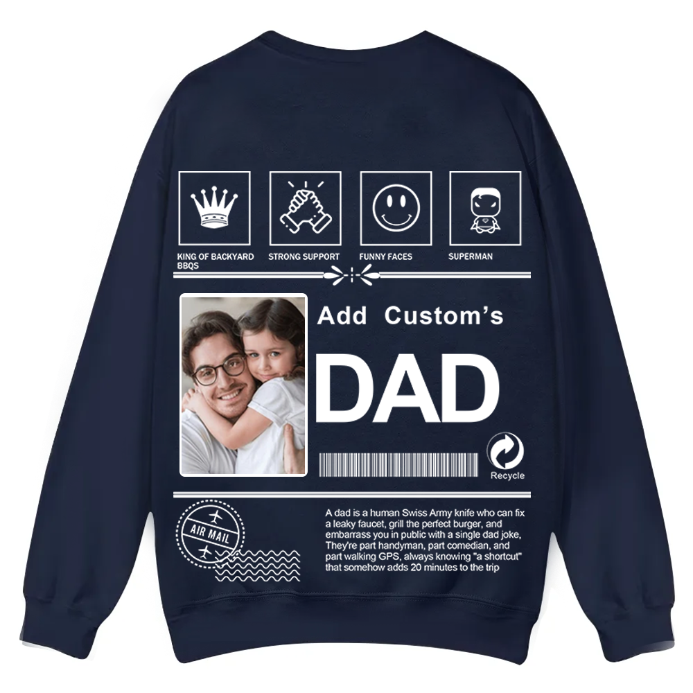 DAD Custom Casual Crewneck Sweatshirt wearishow
