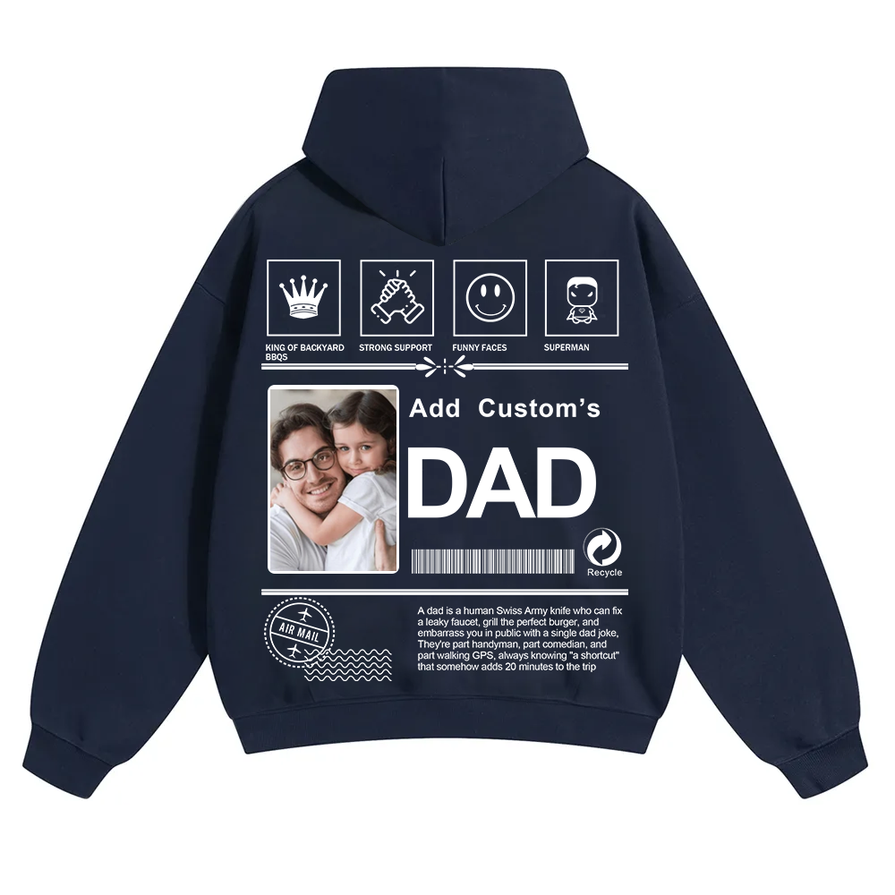 DAD Custom Solid Color Hoodie wearishow