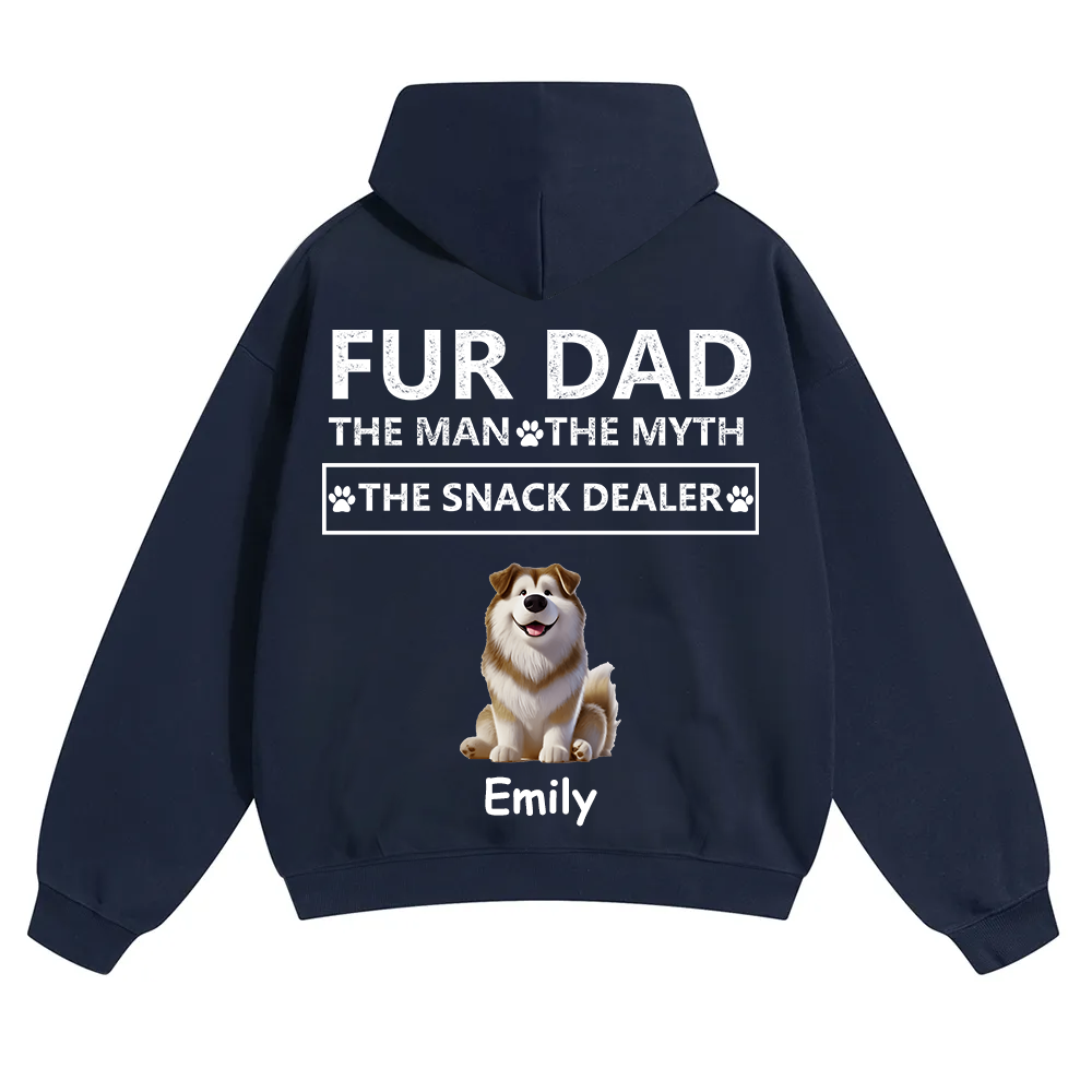 Fur Dad The Man The Myth The Snack Dealer - Personalized Custom Unisex Hoodie