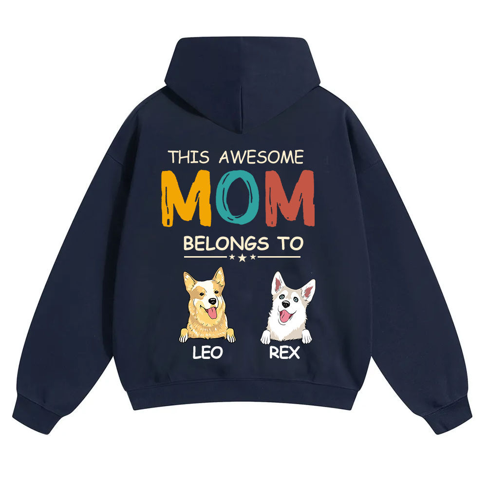 This Awesome Mom/Dad Belongs To - Personalized Custom Unisex Hoodie