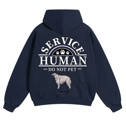 Service Human, Do Not Pet 2 - Personalized Custom Unisex Soild Color Hoodies wearishow