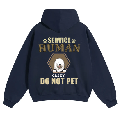 Service Human, Do Not Pet 4 - Personalized Custom Unisex Soild Color Hoodies wearishow