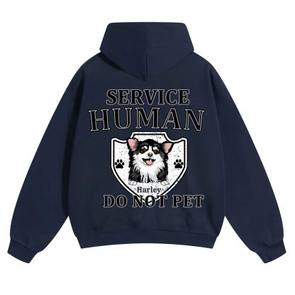  Service Human, Do Not Pet 10- Personalized Custom Unisex Soild Color Hoodies wearishow