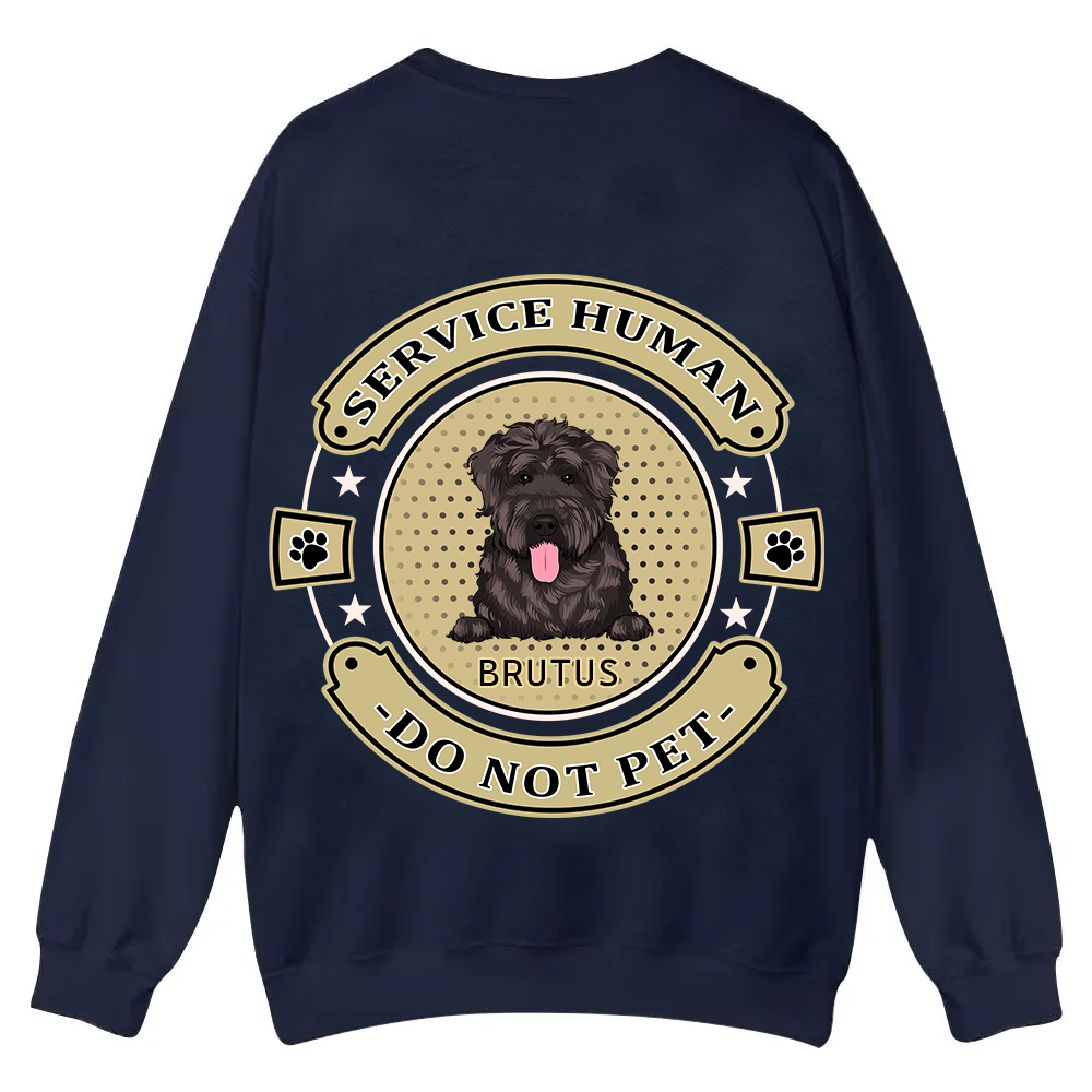Service Human, Do Not Pet 14 - Personalized Custom Unisex Casual Crewneck Sweatshirt wearishow