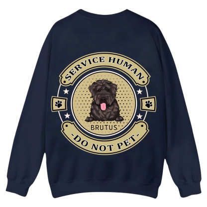 Service Human, Do Not Pet 14 - Personalized Custom Unisex Casual Crewneck Sweatshirt wearishow