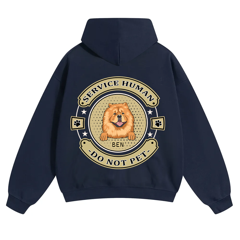 Service Human, Do Not Pet 14 - Personalized Custom Unisex Soild Color Hoodies wearishow
