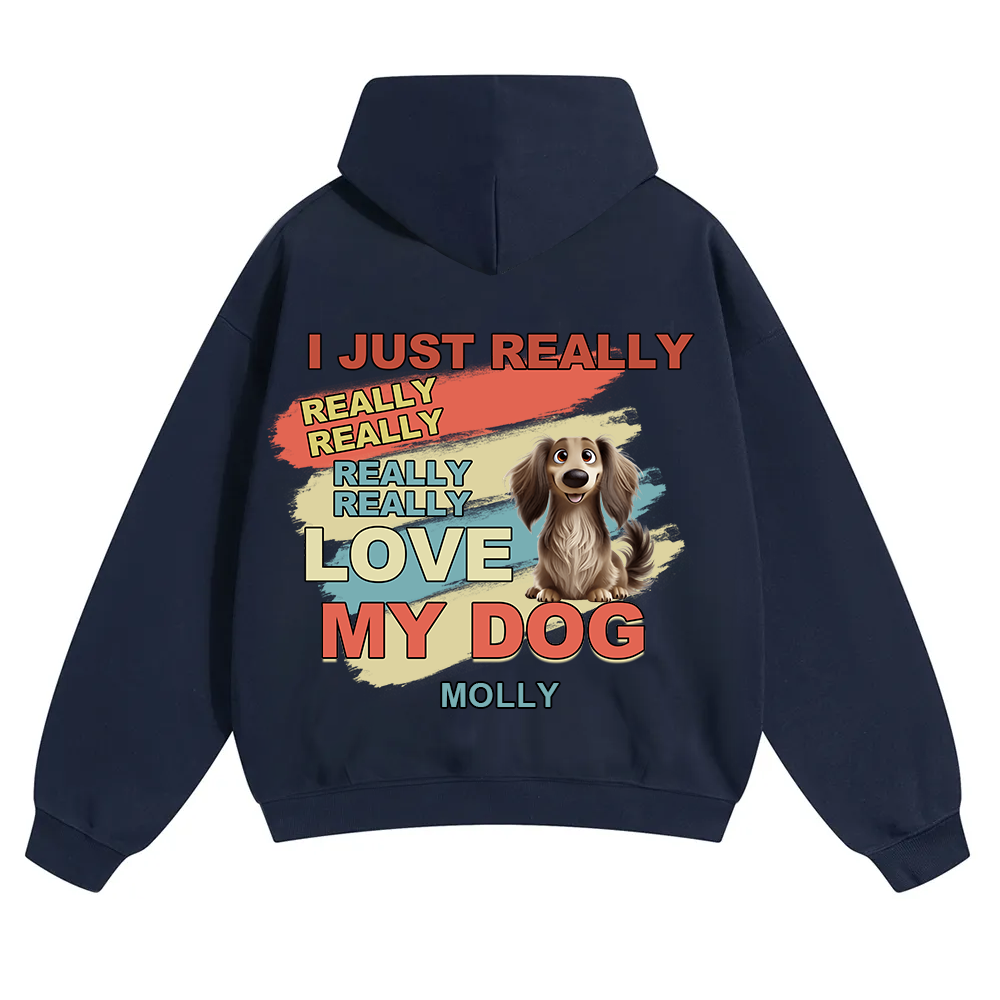 I Just Really Love My Dogs - Personalized Custom Unisex Soild Color Hoodies wearishow