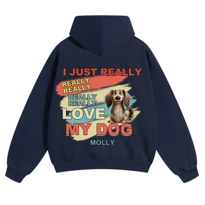 I Just Really Love My Dogs - Personalized Custom Unisex Soild Color Hoodies wearishow