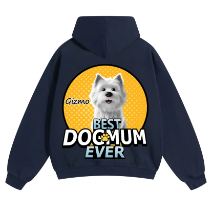 Best Dog Mom For Furry Kid - Personalized Custom Unisex Soild Color Hoodies wearishow