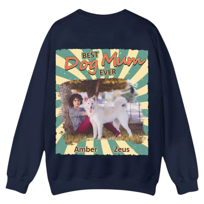 Retro Funny Dog Shirt Photo - Personalized Custom Unisex Casual Crewneck Sweatshirt wearishow