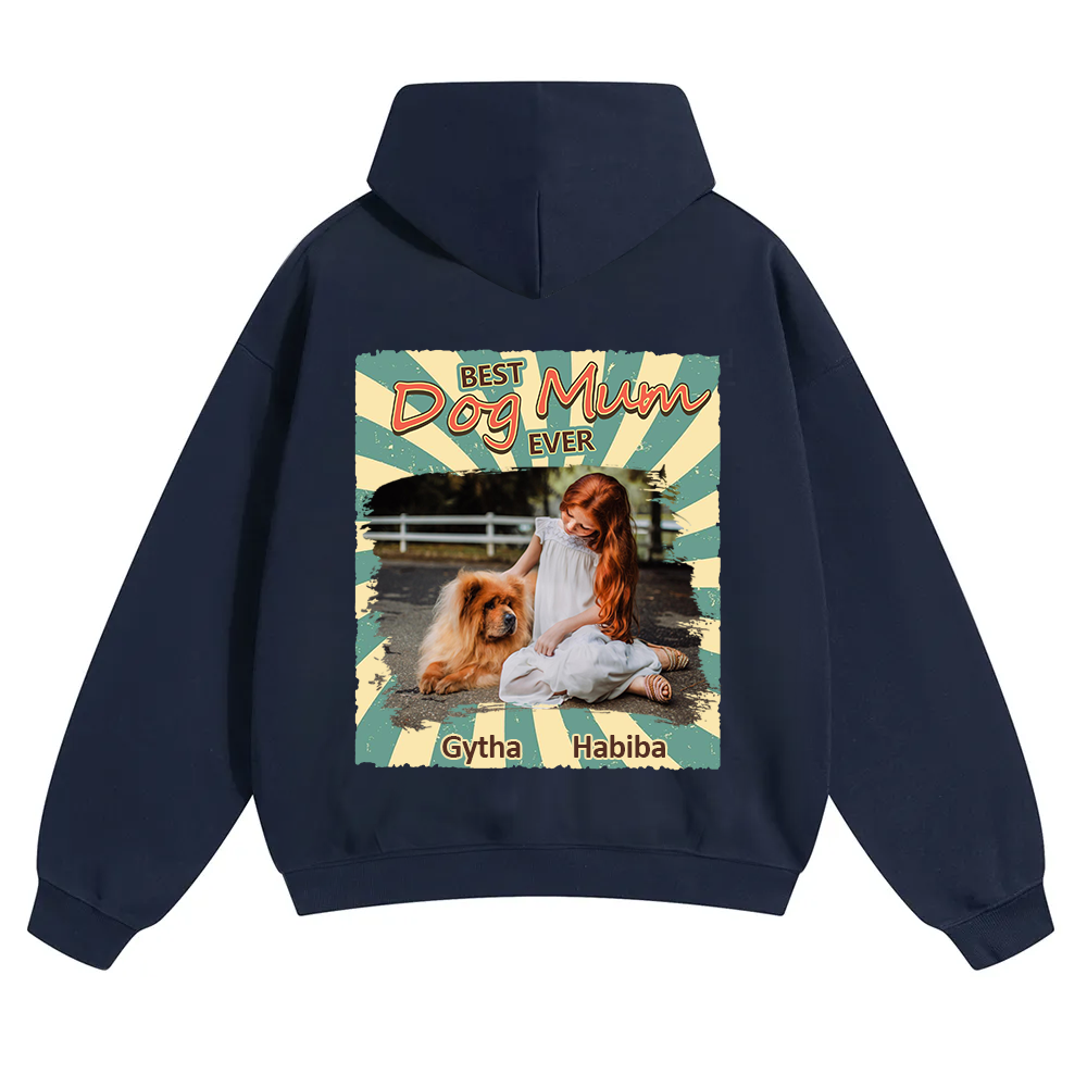 Retro Funny Dog Shirt Photo - Personalized Custom Unisex Soild Color Hoodies wearishow