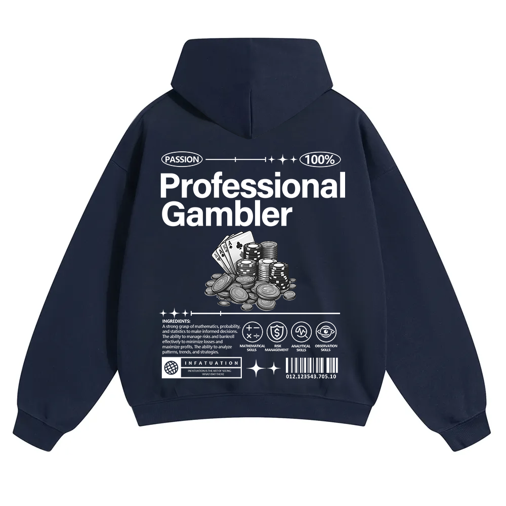 Professional Gambler Unisex Solid Color Hoodie wearishow