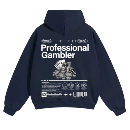 Professional Gambler Unisex Solid Color Hoodie wearishow