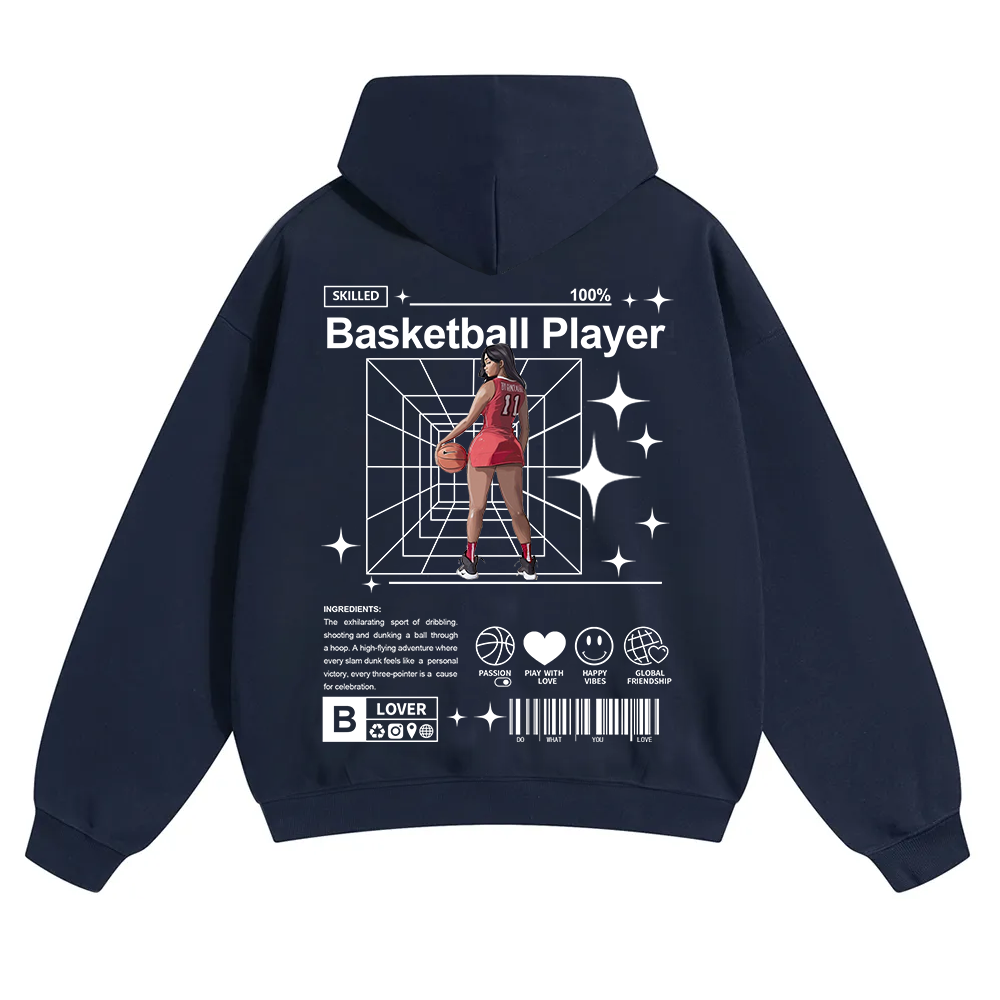 Basketball Player Unisex Solid Color Hoodie wearishow