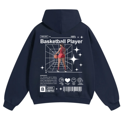Basketball Player Unisex Solid Color Hoodie wearishow