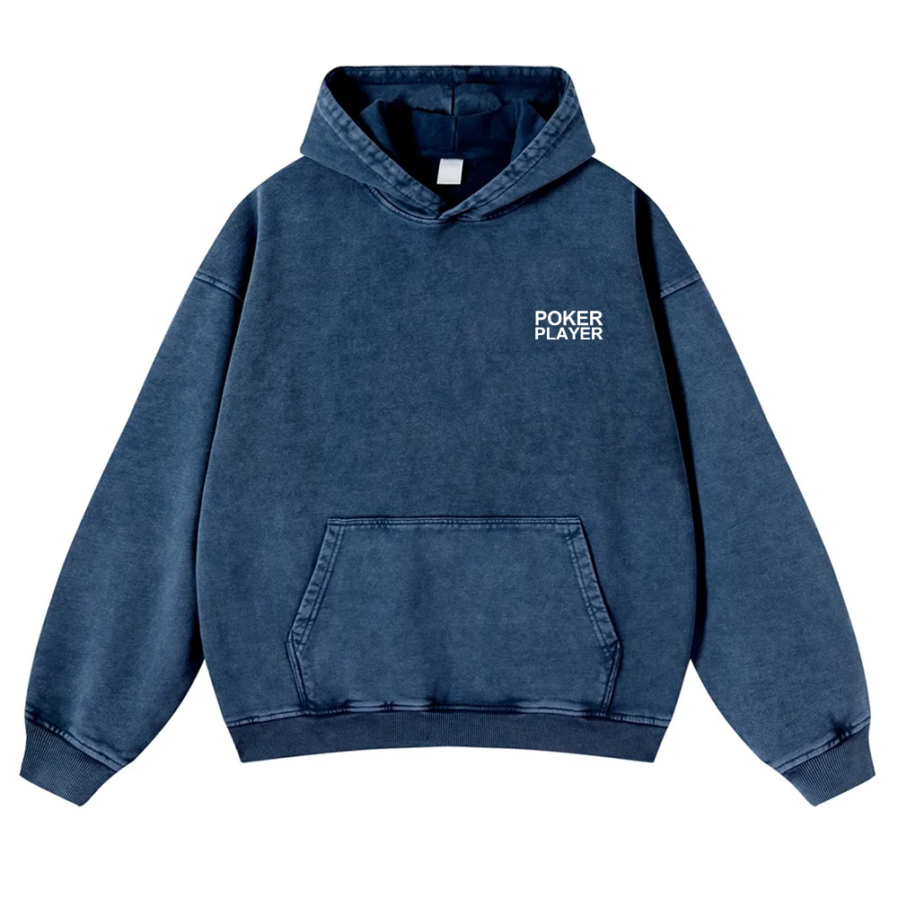 Poker Player  Washed Hoodie wearishow