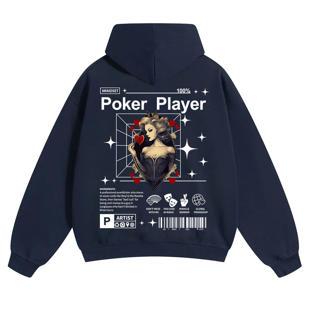 Poker Player Unisex Solid Color Hoodie wearishow
