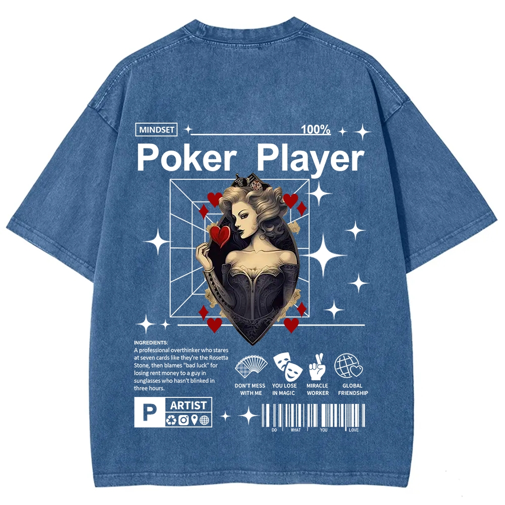 Poker Player Unisex Fit Washed T-Shirt