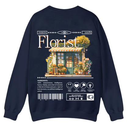 Florist Casual Crewneck Sweatshirt wearishow