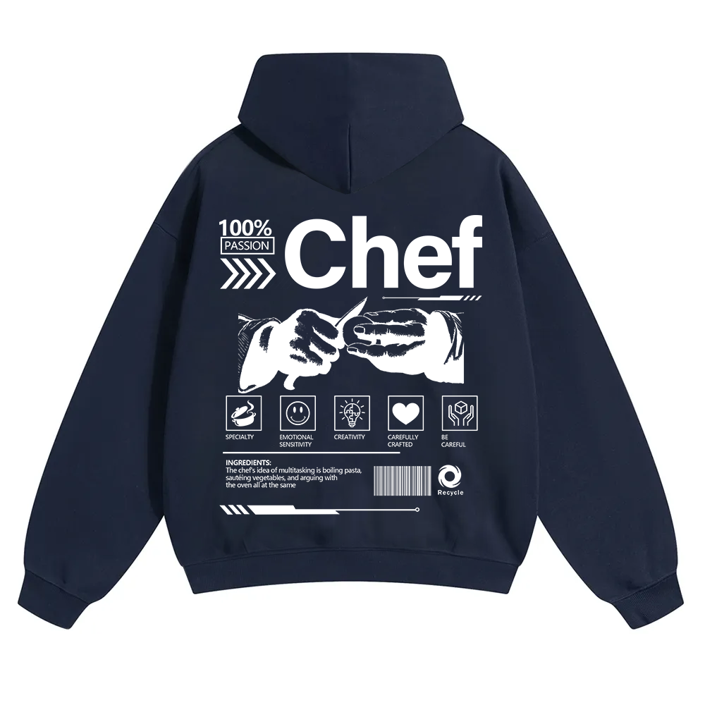 Chef Unisex Solid Color Hoodie wearishow
