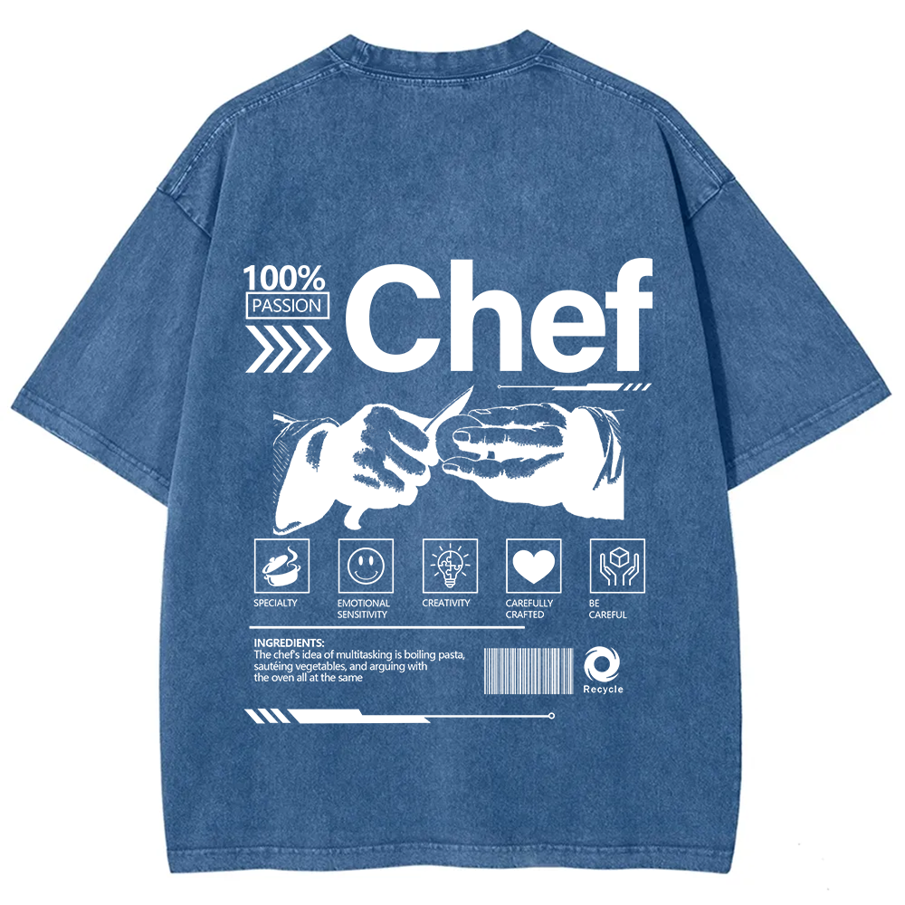 Chef Unisex Fit Washed T-Shirt
