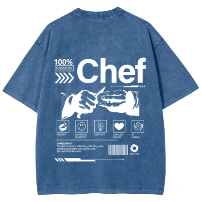Chef Unisex Fit Washed T-Shirt