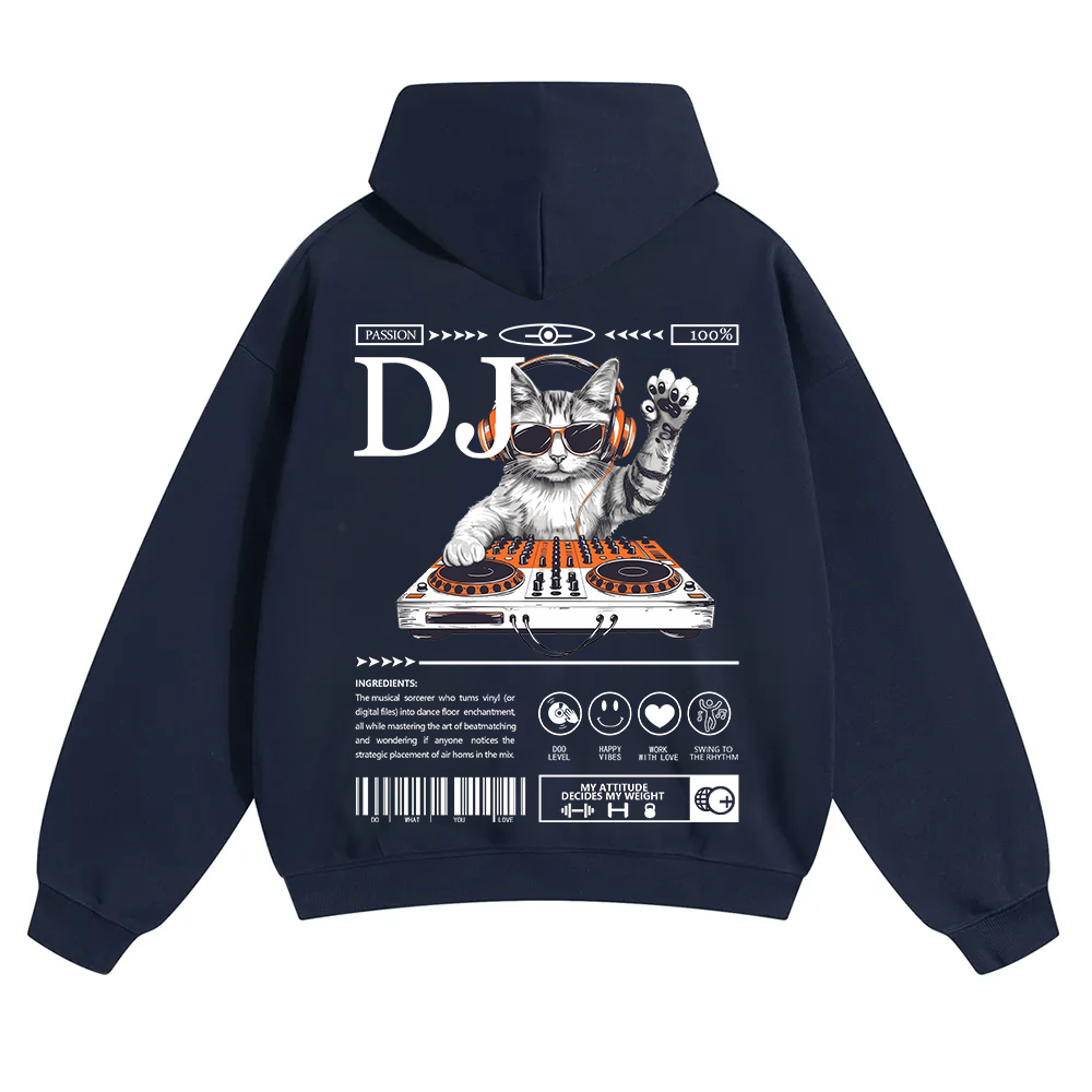 DJ Unisex Solid Color Hoodie wearishow