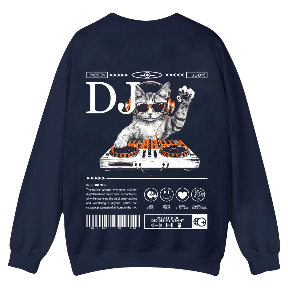 DJ Casual Crewneck Sweatshirt wearishow
