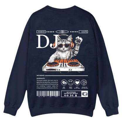 DJ Casual Crewneck Sweatshirt wearishow