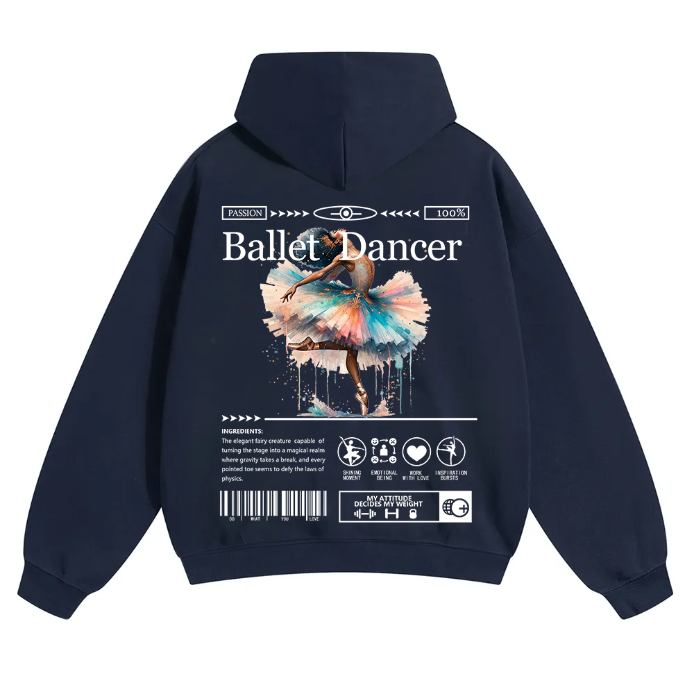 Ballet Dancer Unisex Solid Color Hoodie wearishow