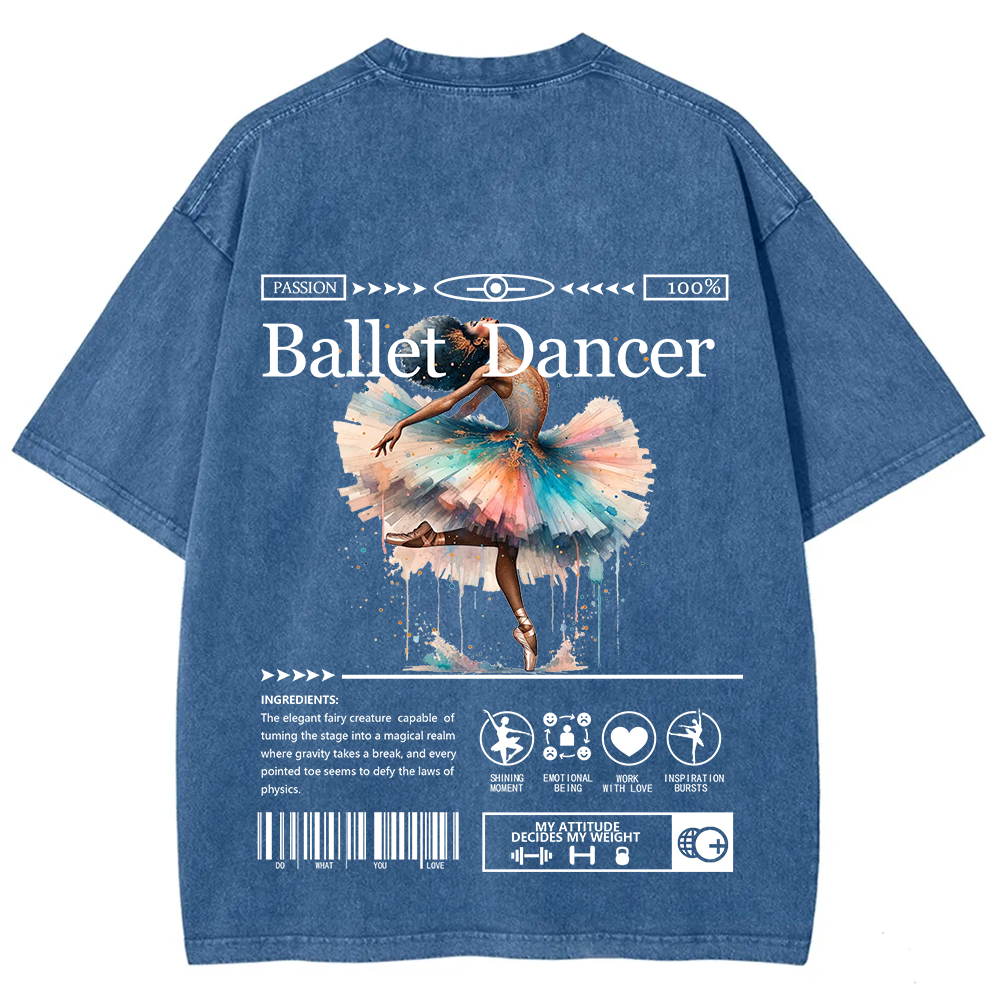 Ballet Dancer Unisex Fit Washed T-Shirt