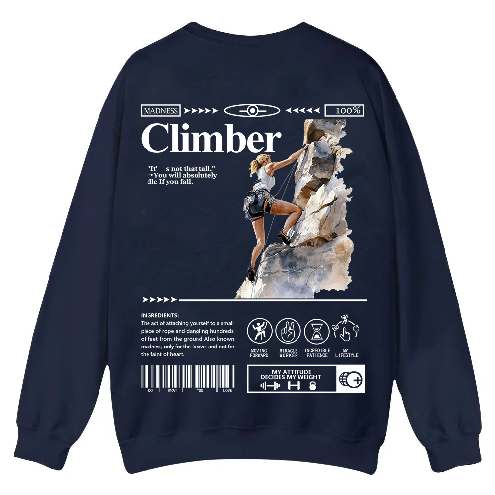 Climber Casual Crewneck Sweatshirt wearishow