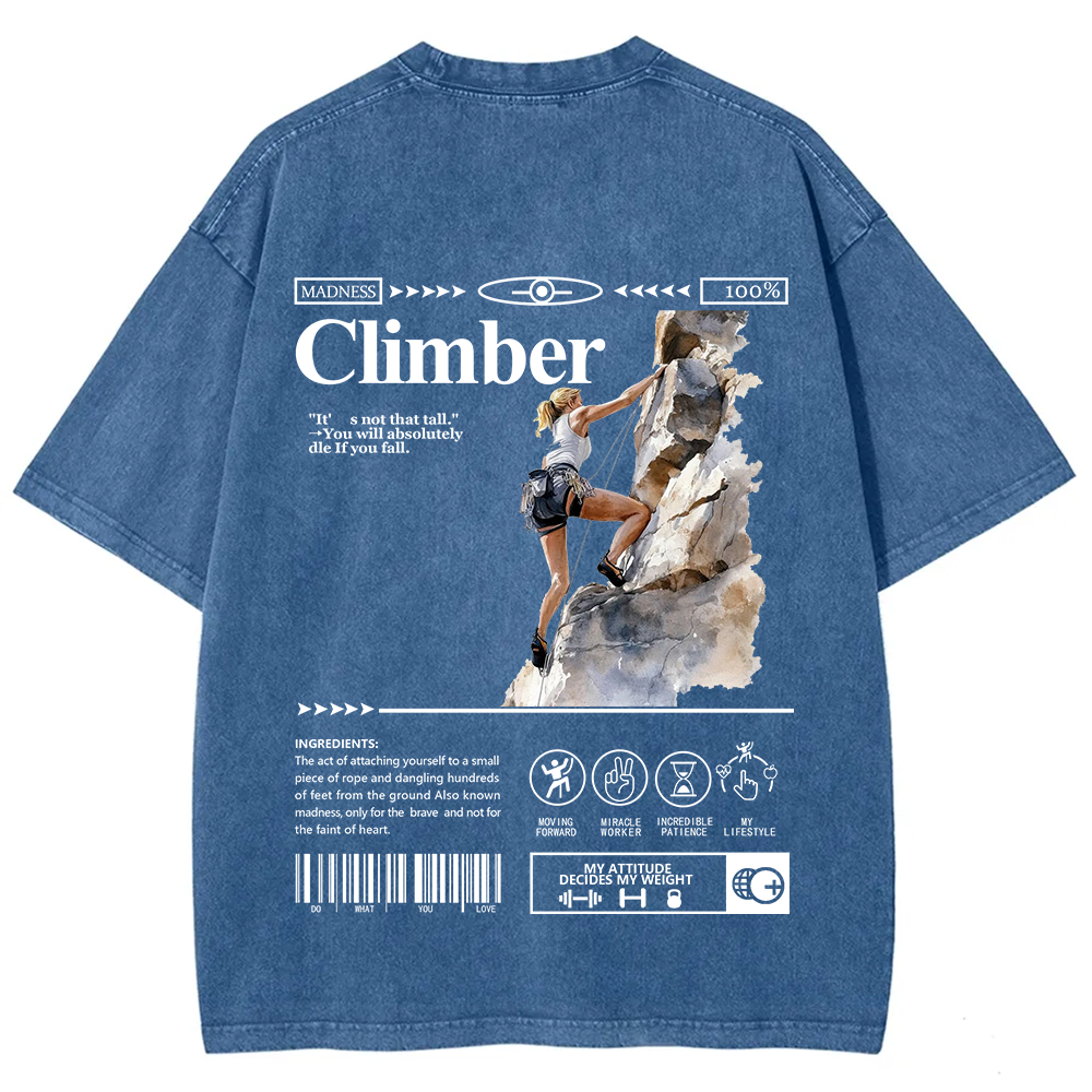Climber Unisex Fit Washed T-Shirt