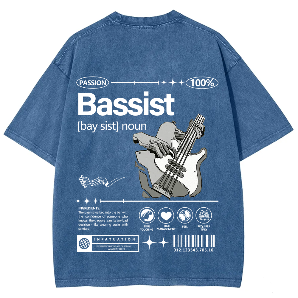 Bassist Unisex Fit Washed T-Shirt
