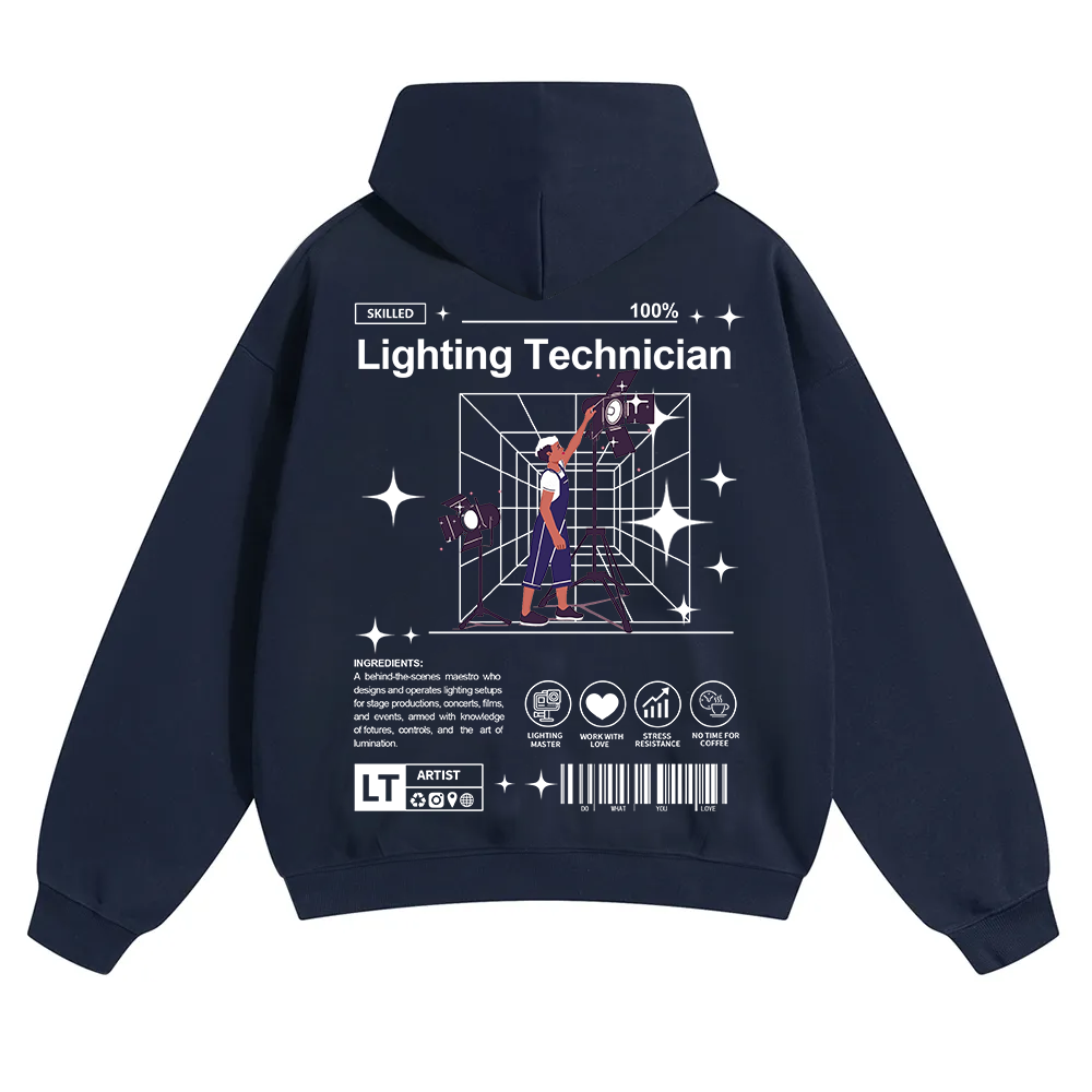 Lighting Technician Unisex Solid Color Hoodie wearishow