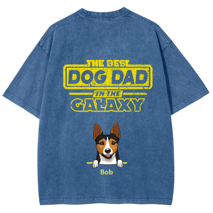 The Best Dog Dad In The Galaxy - Personalized Custom Unisex T-shirt