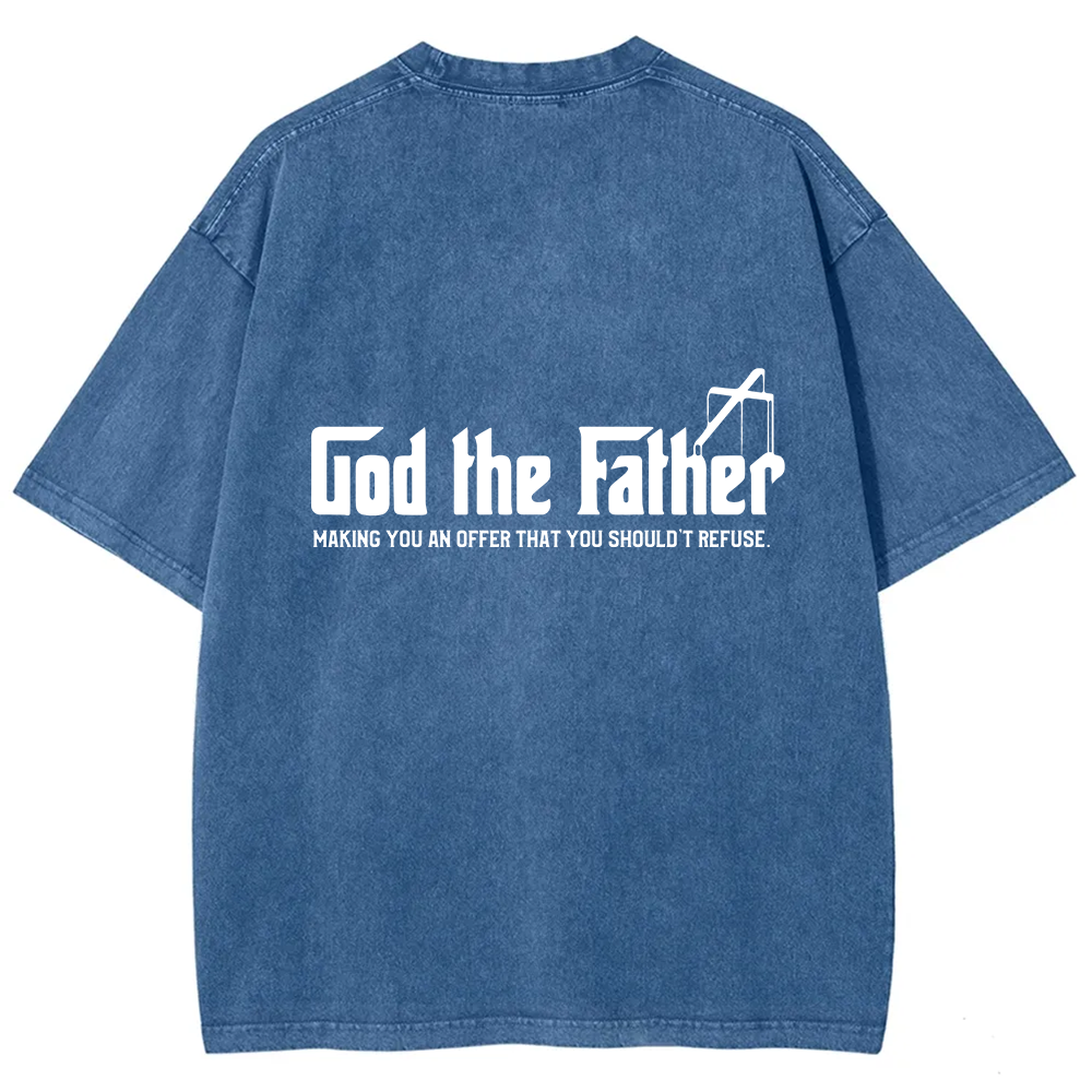 God The Father Christian Unisex Fit Washed T-Shirt
