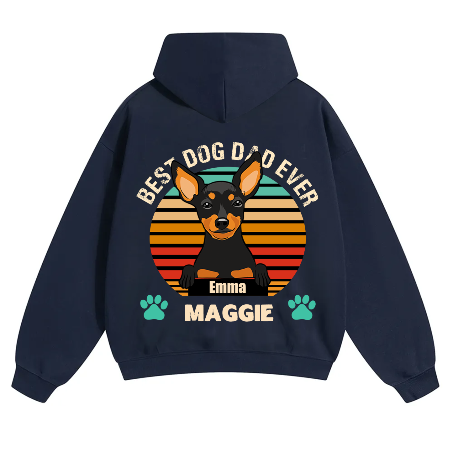 Best Dog Mom and Dad Ever - Personalized Custom Unisex Hoodie