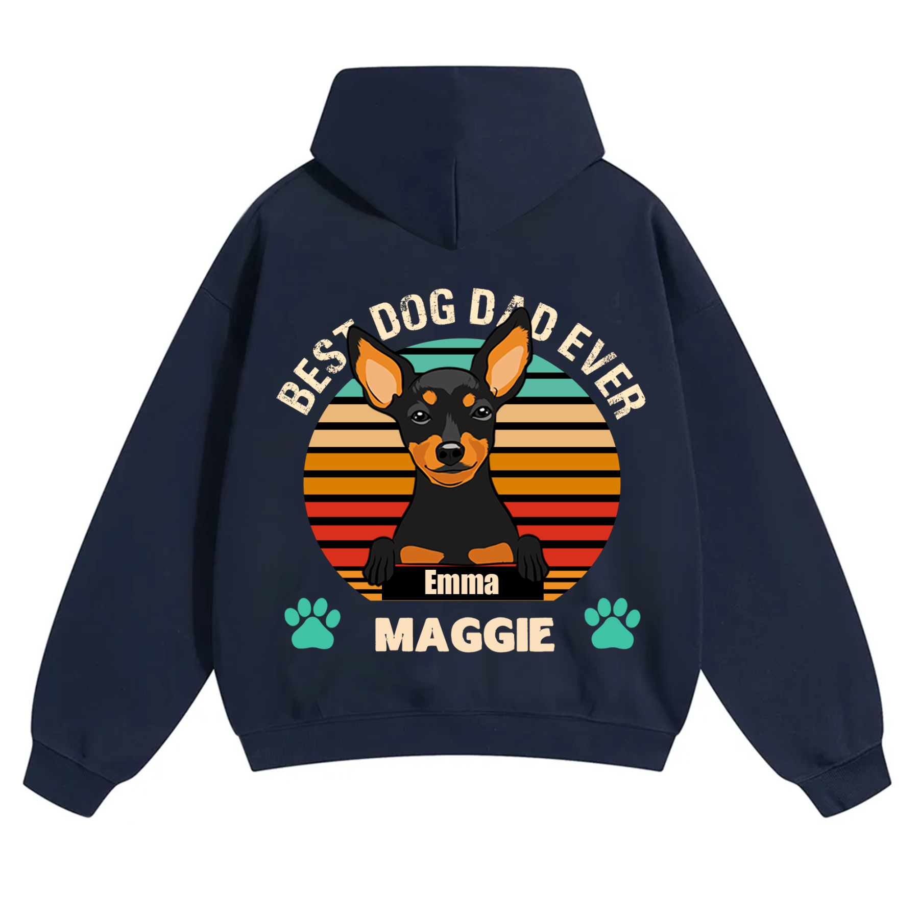 Best Dog Mom and Dad Ever - Personalized Custom Unisex Hoodie