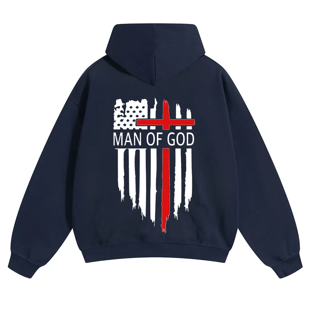 Man Of God Chrsitian Unisex Solid Color Hoodie wearishow