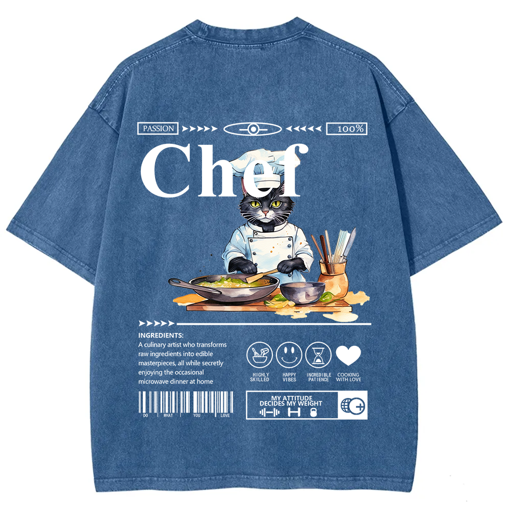 Chef Unisex Fit Washed T-Shirt