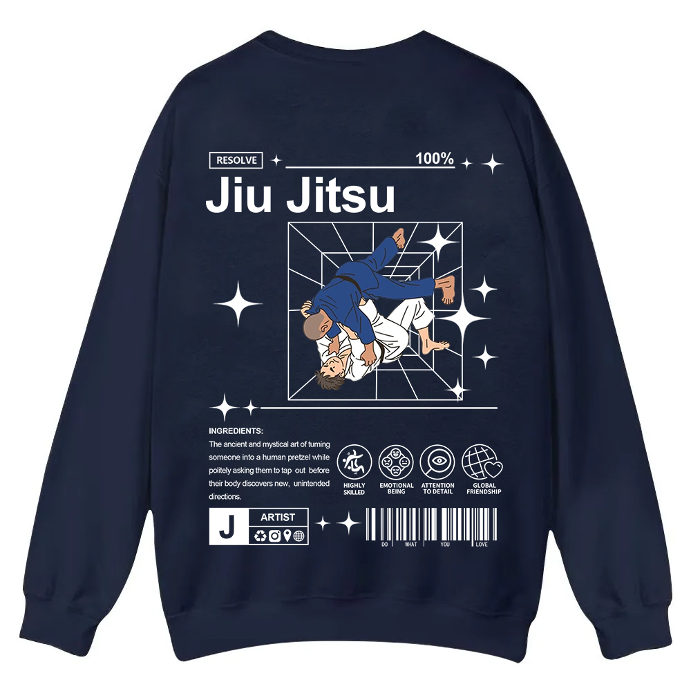 Jiu Jitsu Casual Crewneck Sweatshirt wearishow