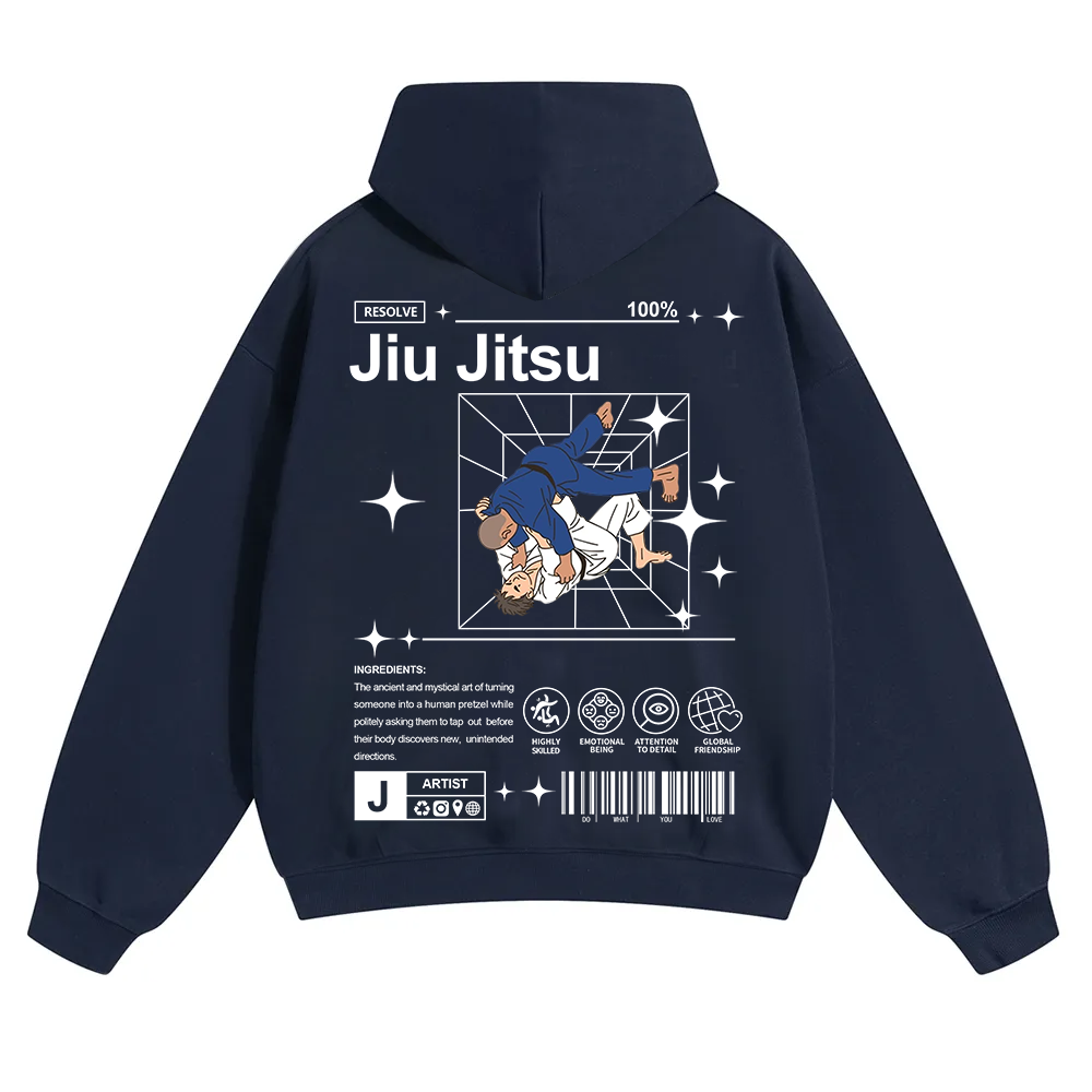 Jiu Jitsu Unisex Solid Color Hoodie wearishow