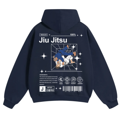 Jiu Jitsu Unisex Solid Color Hoodie wearishow