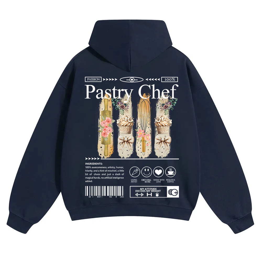 Pastry Chef Unisex Solid Color Hoodie wearishow