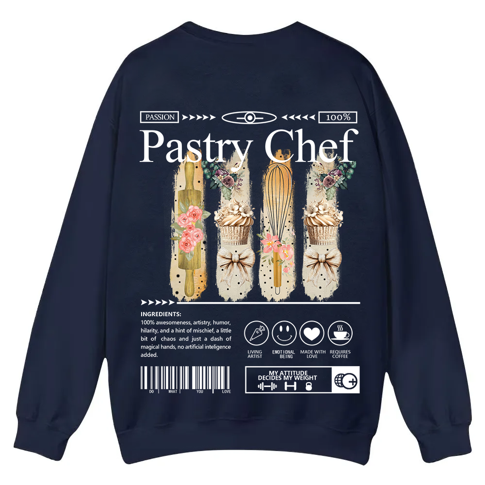 Pastry Chef Casual Crewneck Sweatshirt wearishow