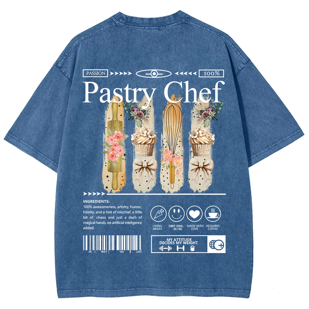 Pastry Chef Unisex Fit Washed T-Shirt