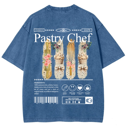 Pastry Chef Unisex Fit Washed T-Shirt